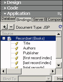 Bindings 窗口