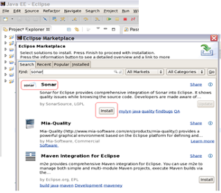 Figure 10 - Sonar Eclipse Plug-in Install (Market Place) II