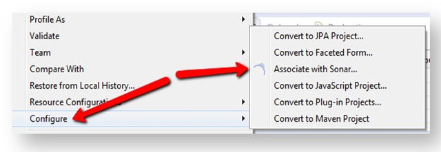 Figure 13 - Configure and Associate your Eclipse Project with Sonar