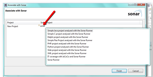 Figure 14 - Associate your Eclipse Project with Sonar II